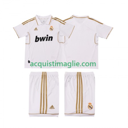 Divisa di Calcio Real Madrid 2011 2012 Retro Bambino Prima